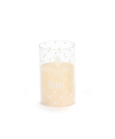 Candela con dedica "My home"