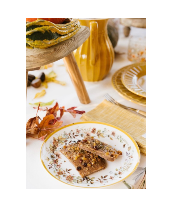 Piatto dessert giardino d'autunno