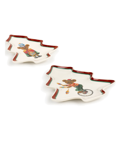 Set da 2 piatti albero "bear" con scatola