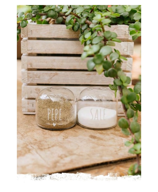 Set "sale & pepe" in vetro